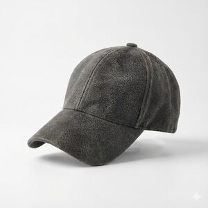 Olive and Pique leather baseball cap genuine cowhide gray made in USA